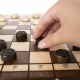 Szachy gra warcaby drewniane klasyczne w etui składane 2w1