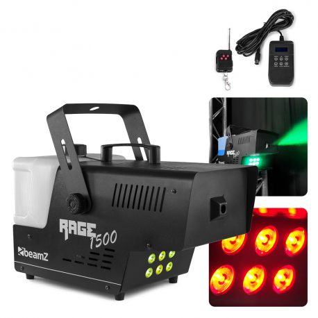 Wytwornica dymu z efektem LED BeamZ Rage 1500LED z pilotami