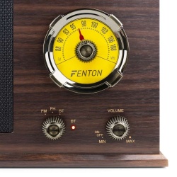 Gramofon z głośnikami Vintage USB, BT, FM drewno RP173 Fenton