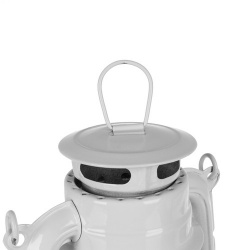Lampa naftowa sztormowa 24cm z regulacją płomienia czarna biała