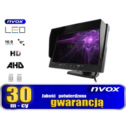 Monitor LCD 10 cali do czterech kamer AHD nagrywanie obrazu monitoring 4PinQuad 12V 24V