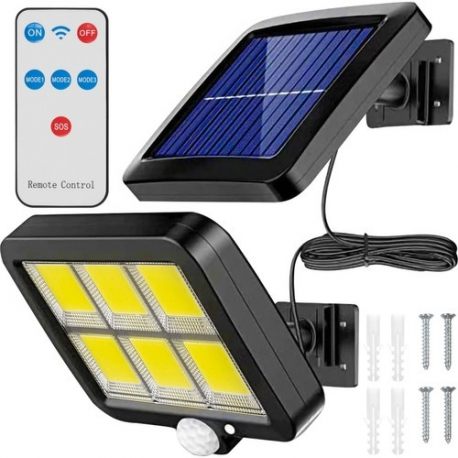 Lampa solarna halogen zewnętrzny LED z czujką czujnikiem ruchu zmierzchu