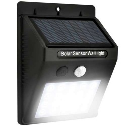 Lampa solarna ścienna 20 diod LED czujnik zmierzchu oraz ruchu