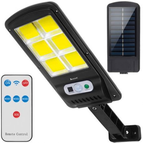 Lampa solarna uliczna 120 LED COB latarnia czujnik zmierzchu ruchu