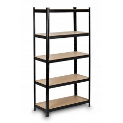 Metalowy regał magazynowy 180 x 90 x 40 cm do 1325 kg 5 półek czarny