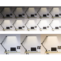 Lampka biurkowa LED 2w1 różne mocowanie kreślarska szkolna