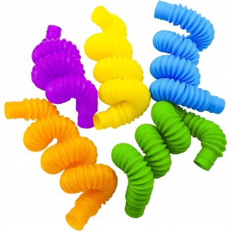 Rurki tuby sensoryczne rury pop zestaw XL 10 sztuk kolorowe