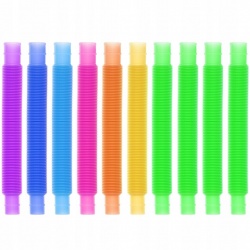 Rurki tuby sensoryczne rury pop zestaw XL 10 sztuk kolorowe