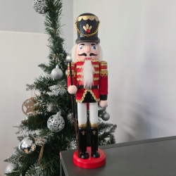 Drewniany dziadek do orzechów figurka świąteczna 30cm dekoracja