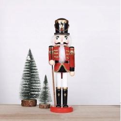 Drewniany dziadek do orzechów figurka świąteczna 30cm dekoracja
