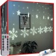 Wiszące gwiazdy lampki choinkowe kurtyna 138 LED płatki śniegu USB