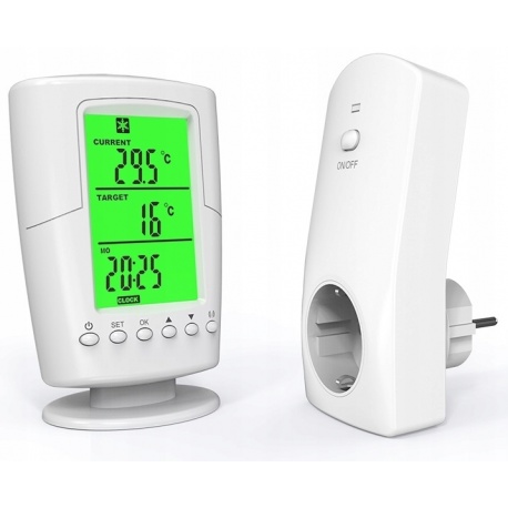 Bezprzewodowy termostat gniazdkowy do grzejników elektrycznych klimatyzatorów