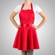 Nitly Red fartuszek kuchenny czerwony damski wygląda jak sukienka