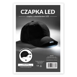 Czapka z daszkiem latarką LED do biegania na ryby czołówka