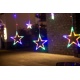 Wiszące gwiazdy lampki choinkowe kurtyna świetlna 138 LED USB