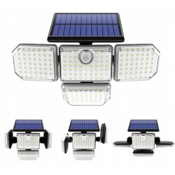 Lampa solarna 171 LED z panelem zewnętrznym czujnik ruchu