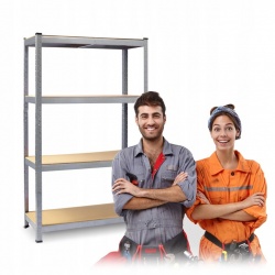 Metalowy regał magazynowy 180 x 90 x 40 cm do 600 kg półki