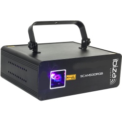 Laser animacyjny dyskotekowy oświetlenie Ibiza SCAN500RGB efekt świetlny