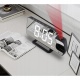 Zegar budzik lustrzany z wyświetlaczem LED z projektorem lusterko