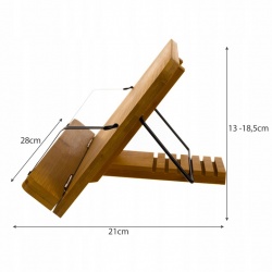 Stojak podstawka na książkę mównica podpórka pod tablet bambusowa