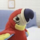Gadająca papuga powtarzająca interaktywna tańczy przedrzeźniacz