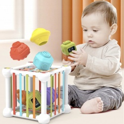 Kostka elastyczna sensoryczna sorter kwadrat gumki zabawka