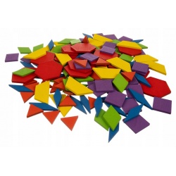Drewniane puzzle układanka kształty gra logiczna mozaika XL