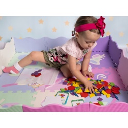 Drewniane puzzle układanka kształty gra logiczna mozaika XL