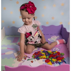 Drewniane puzzle układanka kształty gra logiczna mozaika XL
