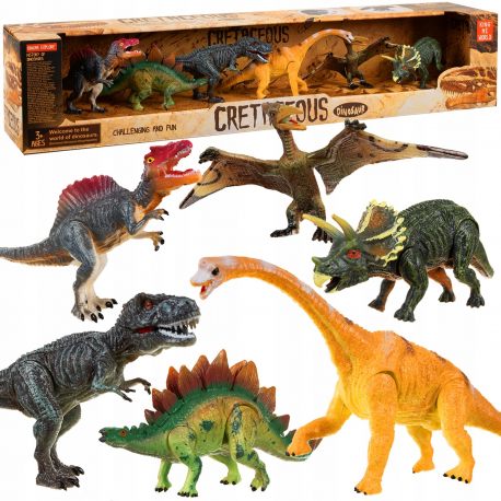 Dinozaury figurki ruchome do zabawy zestaw dinozaurów 6 sztuk