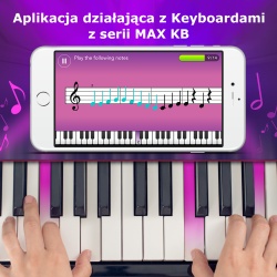 Keyboard organy zestaw statyw krzesło słuchawki Max KB1 SET