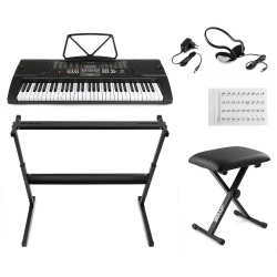 Keyboard organy zestaw statyw krzesło słuchawki Max KB1 SET