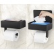 Uchwyt na papier toaletowy z półką na husteczki higieniczne