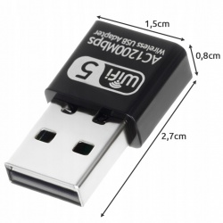 Karta sieciowa adapter WIFI na USB 1200Mbps do laptopa