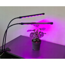 Lampa do wzrostu uprawy roślin 2x 20 LED wspomaga fotosyntezę