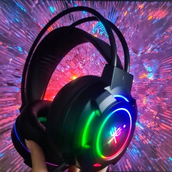 Słuchawki gamingowe 5.1 dla graczy z mikrofonem do grania LED RGB