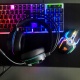 Słuchawki gamingowe 5.1 dla graczy z mikrofonem do grania LED RGB