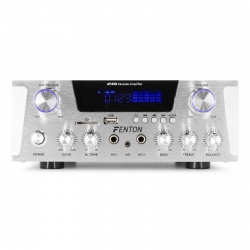 Wzmacniacz mocy AV430B Fenton karaoke 2x 300W czarny srebrny