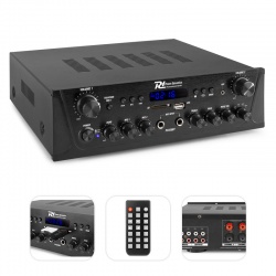 Wzmacniacz PV220BT 2 strefowy 100W USB SD BT FM LED pilot