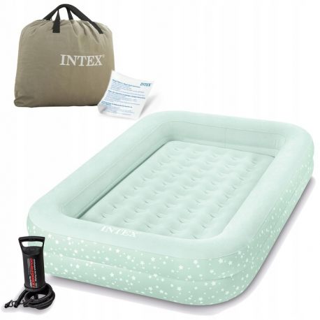 Materac dmuchany dla dzieci 168 x 107 x 25 cm INTEX 66810 z pompką