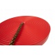 Huśtawka ogrodowa okrągła plastikowa czerwona z liną 150kg