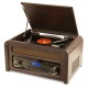 Gramofon miniwieża Nashville CD DAB+/FM ciemne drewno