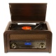 Gramofon miniwieża Nashville CD DAB+/FM ciemne drewno