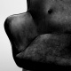 Uszak fotel wypoczynkowy z podnóżkiem w komplecie styl skandynawski