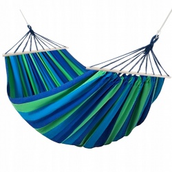 Hamak ogrodowy dwuosobowy 260 x 160 cm w torbie zwijany mocny
