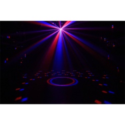 Efekt świetlny reflektor DMX 5W 1 z WASH, UV, LASER R+G, STROBO i ASTRO