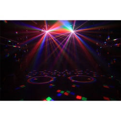 Efekt świetlny reflektor DMX 5W 1 z WASH, UV, LASER R+G, STROBO i ASTRO