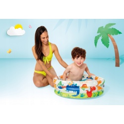 Mały basen brodzik dmuchany 61 x 22cm INTEX 57106 misie i plaża