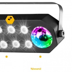 Oświetlenie dyskotekowe efekt imprezowy LED RGBAWP StrobeMoon Beamz