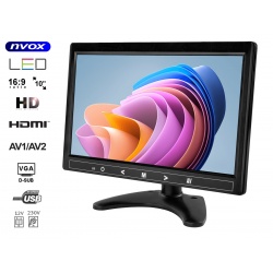 Monitor stojący LED 10 cali HDMI VGA wejścia AV na 230V